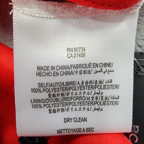 NEW BCBGMAXAZARIA Dress Womens M Red Berry Malia Strapless Ruffle Elastic Waist - Picture 7 of 12